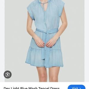 Dex Sky Blue Tencel Mini Dress